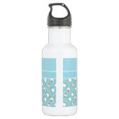 Chic Water Flasche: Blau, Weiß, Fun Sheep Muster Trinkflasche (Rückseite)