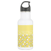 Chic Water Flasche: Gelb, Fun Sheep Muster Trinkflasche (Vorderseite)