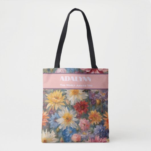 Chic Watercolor Abschluss Geschenke für Großtochte Tasche (Vorderseite)