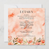 Chic Watercolor Blues Hochzeit alles in einer Einl (Rückseite)