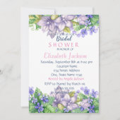 Chic Watercolor Blume Brautparty Einladung (Vorderseite)