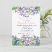 Chic Watercolor Blume Brautparty Einladung (Stehend Vorderseite)