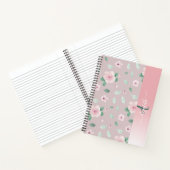 Chic Watercolor-Blume Monogramm Notizblock (Innenseite)
