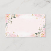 Chic Watercolor Blume Schneeflocken Begleitkarte (Rückseite)