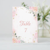 Chic Watercolor Blume Schneeflocken Einladung (Stehend Vorderseite)