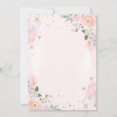 Chic Watercolor Blume Schneeflocken Verlobung Einladung (Rückseite)