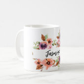 Chic Watercolor Blumen-Tasse Kaffeetasse (Vorderseite Links)