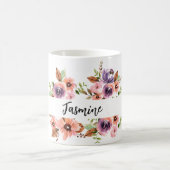 Chic Watercolor Blumen-Tasse Kaffeetasse (Mittel)