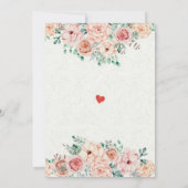 Chic Watercolor Blumenbrunch Bubbly Brautparty Einladung (Rückseite)