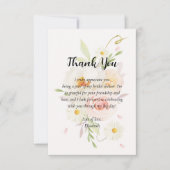 Chic Watercolor Blush Brautparty Dankeskarte (Vorderseite)