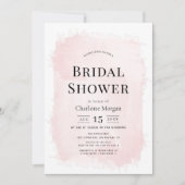 Chic Watercolor Blush Pink Brautparty Einladung (Vorderseite)