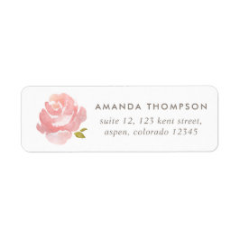 Chic Watercolor Blush Pink Rose