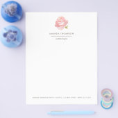 Chic Watercolor Blush Pink Rose Flyer (Einzeln)