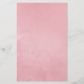 Chic Watercolor Blush Pink Rose Preise & Services Flyer (Hinten)