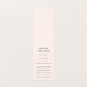 Chic Watercolor Blush Pink Rose Visitenkarten (Innenseite Aufgefaltet)