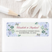 Chic Watercolor Botanical Floral Wedding Address (Insitu)