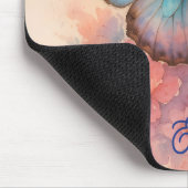 Chic Watercolor Butterfly Individuelle Name Mousepad (Ecke)