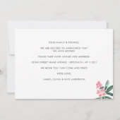 Chic Watercolor Cactus we moved new Zuhause Moving Ankündigung (Rückseite)