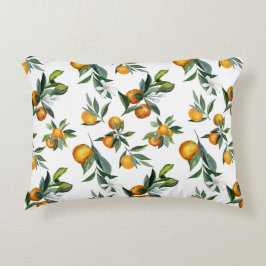 Chic Watercolor Citrus Print Dekokissen