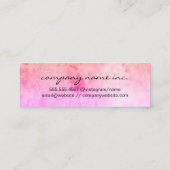 Chic Watercolor Cursive Handschriftlich Mini Visitenkarte (Rückseite)