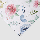 Chic Watercolor Delicate Blume Folientafel Seidenpapier (Detail)