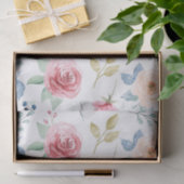 Chic Watercolor Delicate Blume Folientafel Seidenpapier (Geschenk)