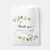 Chic Watercolor Eucalyptus Botanical Thank You  Geschenktütchen (Vorderseite)