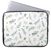 Chic Watercolor Eukalyptus Greenerity Pattern Laptopschutzhülle (Vorderseite)