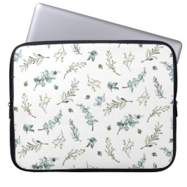 Chic Watercolor Eukalyptus Greenerity Pattern Laptopschutzhülle
