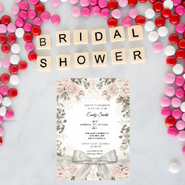 Chic Watercolor Floral & Elegantes Brautparty Einladung