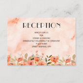 Chic Watercolor Floral Empfang Begleitkarte (Vorderseite)