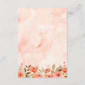 Chic Watercolor Floral Empfang Begleitkarte (Rückseite)