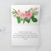 Chic Watercolor Floral | Hochzeitsdanken Dankeskarte (Innenseite)