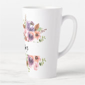 Chic Watercolor Floral Latte Tasse (Rechts)