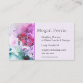 Chic Watercolor Floral Mini Business Card Visitenkarte (Vorderseite)