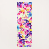 Chic Watercolor Floral Monogram Yogamatte (Rückseite)