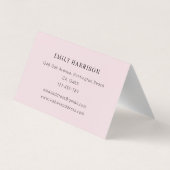 Chic Watercolor Floral Periwinkle Visitenkarten (Rückseite)