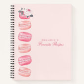 Chic Watercolor Floral Pink Französisch Macaron Re Notizblock (Vorderseite)