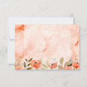 Chic Watercolor Floral QR Code RSVP Karte (Rückseite)