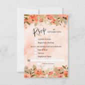 Chic Watercolor Floral RSVP Karte (Vorderseite)