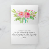 Chic Watercolor Floral Wedding|Danke Dankeskarte (Innenseite)