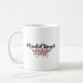 Chic Watercolor Floral Wedding Trauzeugin Kaffeetasse (Links)