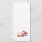 Chic Watercolor French Macarons Bakery Menu Card Einladung (Rückseite)
