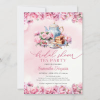 Chic watercolor fuchsia peonies Blumentee Party