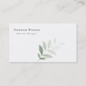 Chic Watercolor Greenery Classic Business Card Visitenkarte (Vorderseite)