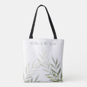 Chic Watercolor Greenery Mutter des Bräutigams Tasche (Rückseite)