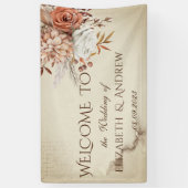 Chic Watercolor Herbst-Blume Banner (Vertikal)