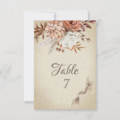 Chic Watercolor Herbst-Blume Einladung (Vorderseite)