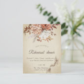 Chic Watercolor Herbst Blume Probe Abendessen Einladung (Stehend Vorderseite)