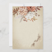 Chic Watercolor Herbst Blume UAWG Einladung (Rückseite)